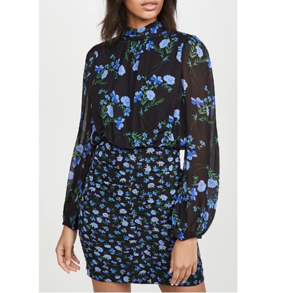 Shoshanna Kiana Mixed Floral Mini Dress